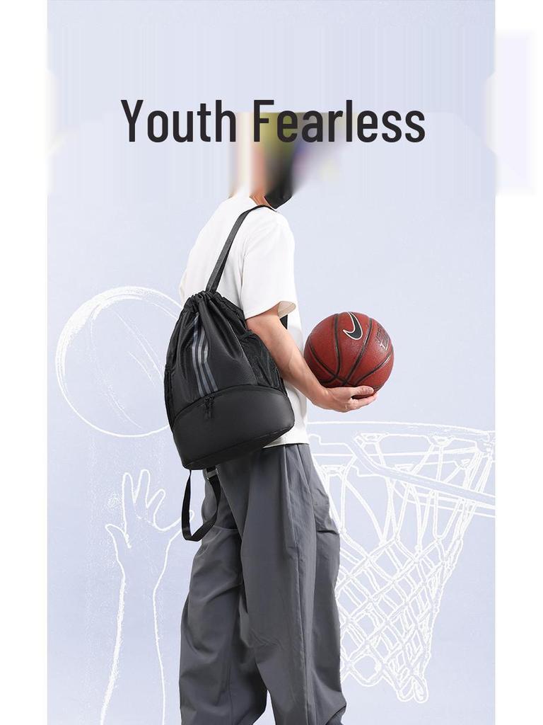 Erkek Spor Islak/Kuru Sırt Çantası: Yüzmek, Basketbol, Futbol, Ayakkabılar, Büzgü ipi, Çift omuzlu, Okul