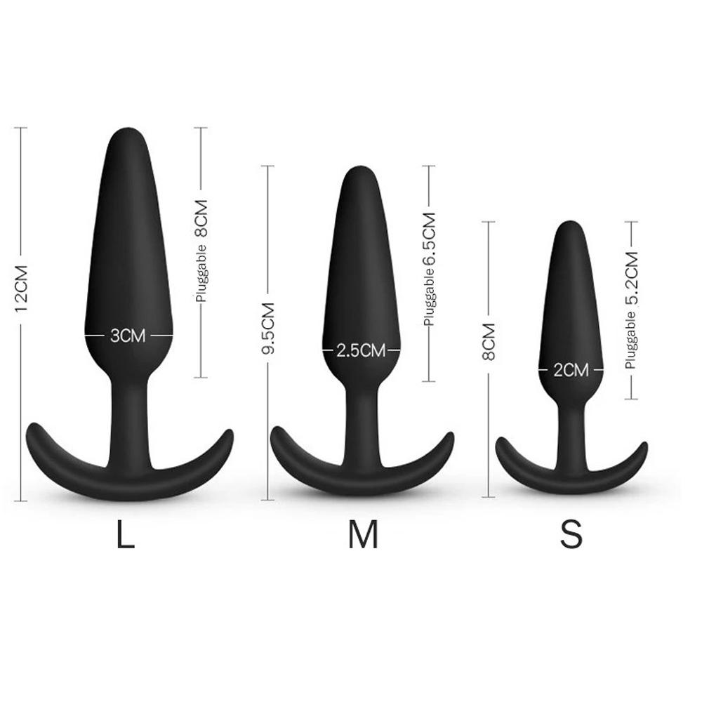 Anal Plug Soft Silicone Anal Butt Plug Stimulator Adult Sex Toys for Men/Women Prostate Massager Anal Trainer