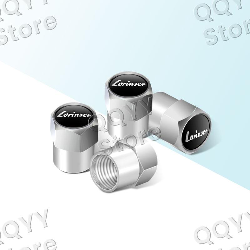 

4Pcs Car Metal Wheel Tire Valve Caps Airdust Waterproof Covers For Lorinser Logo Class W201 W210 W108 MS GS LS500