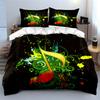 Colorful Music-Themed Decor Set Multiple Sizes Kid'S And Adults' Bedroom Exquisite 3Pc Bedding Set, Gift