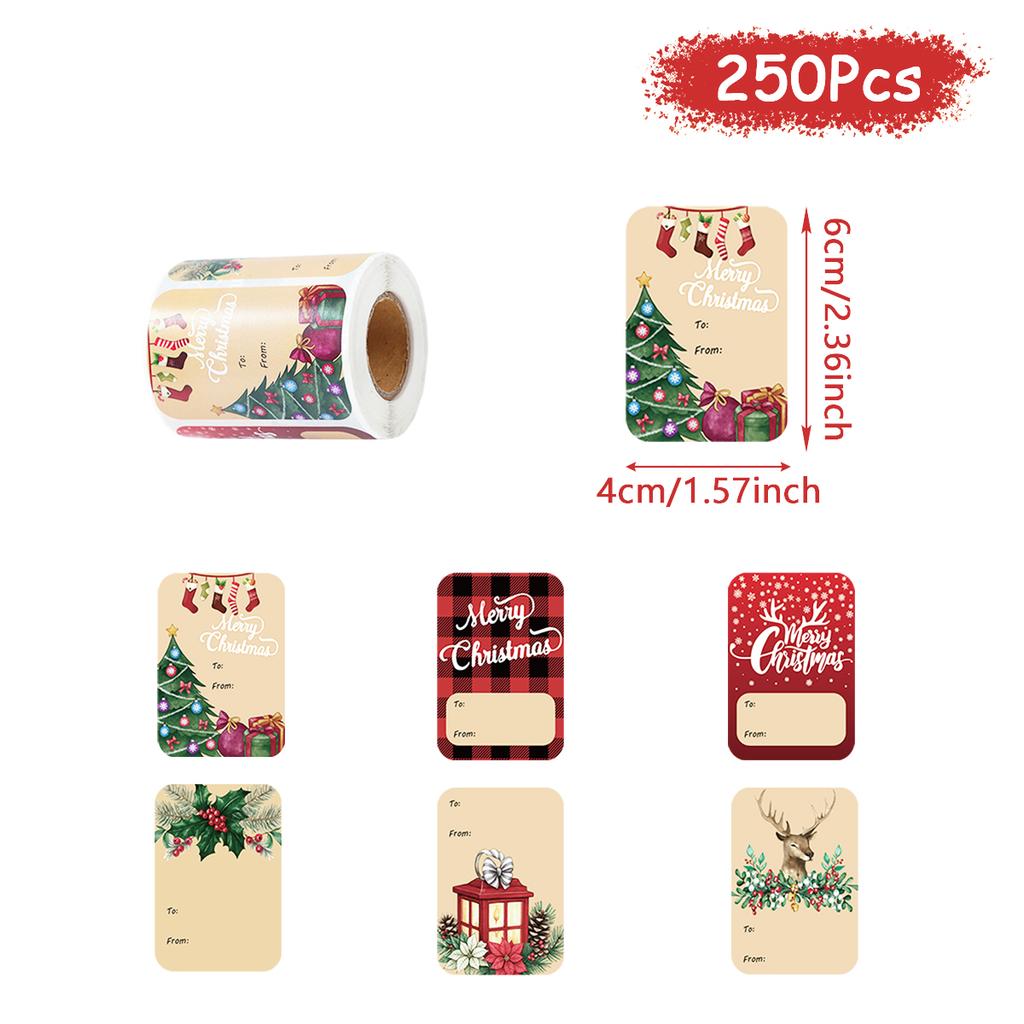 Christmas Gift Name Stickers Merry Christmas Decorations for Home 2025 Xmas Gifts Lables Ornament Navidad Natal New Year 2026
