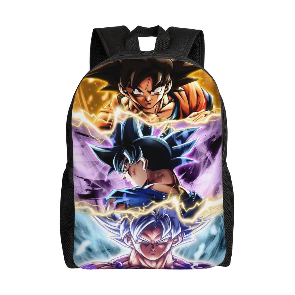 Dragon Ball Z Cartoon Rucksack für Männer Frauen Mode Schüler Tagesrucksack DBZ Goku Laptop Computer Umhängetasche Leicht