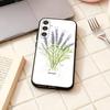 Beautiful purple flower lavender For Samsung Galaxy S25 S24 S23 Ultra S22 S21 Plus S20 Black Soft Silicone Protective Case