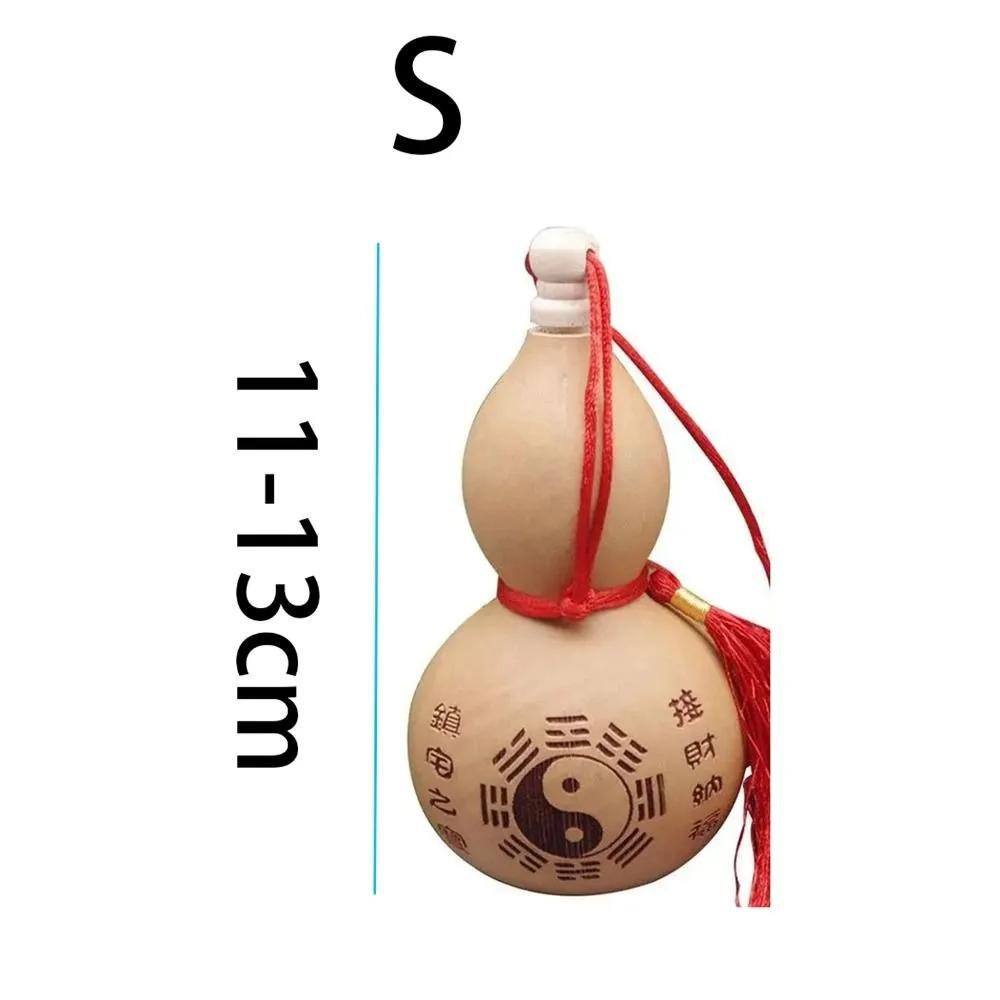

Hanging Gift Natural Dry Gourd Bottle Mini Feng Shui Gourd Crafts Tai Chi Wooden Photography Props Children