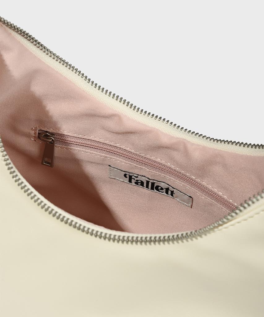 Fallett Two-Way Vegan Leather Hobo Bag Ivory