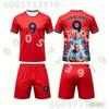 AI Haaland #9 Football Fan Clothing Boys Girls Children's T-shirts and Shorts Set, Jersey Suitable for Father and Son Clothing