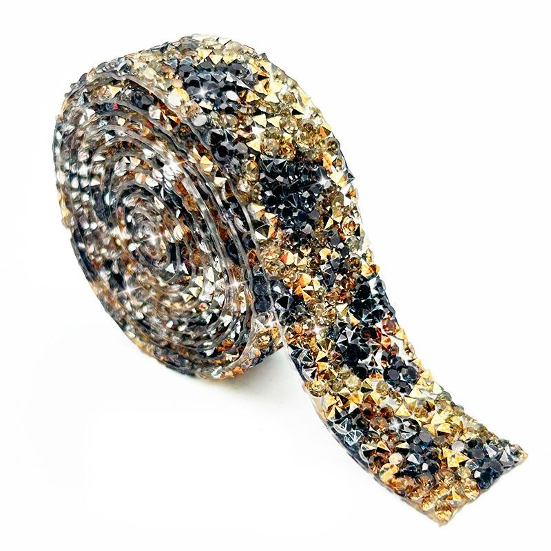 1 Yard Garment Accessories Multicolor Sewing Ribbon DIY Hot Fix Strass 1.5cm Rhinestones Appliques Tape Trim