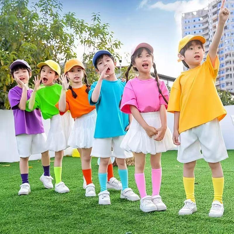 Kids  Colorful T-Shirts for School Events, Summer Camp & Parent-Child Sets 150cm