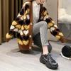 Loose and Lazy Sweater Coat Women's Autumn and Winter Thickened  Korean Version Versatile Long Knitted Cardigan