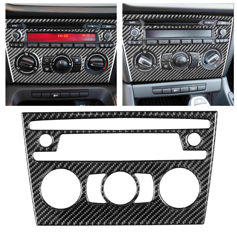 Bil Luftkonditionering CD Panel Trim Ram Kolfiber Dekor Passar för E84 X1 2011‑2015