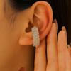 Silver C Shape Ear Cuff Golded Pearl Earrings Vintage No Piercing Earrings  Party