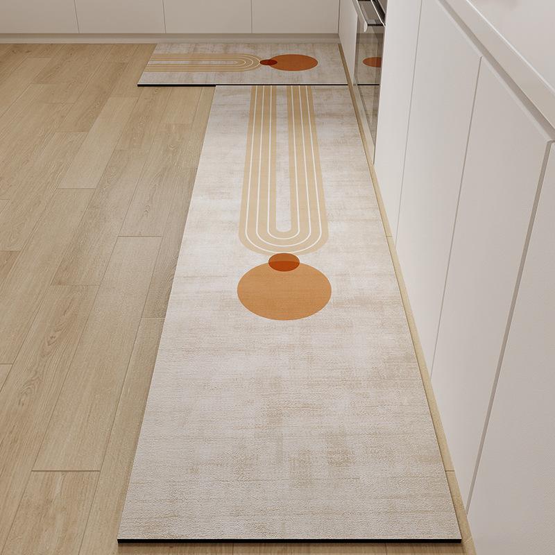 Minimalist geometric diatomaceous earth mat for household anti slip foot mat, water absorption and anti drop kitchen mat