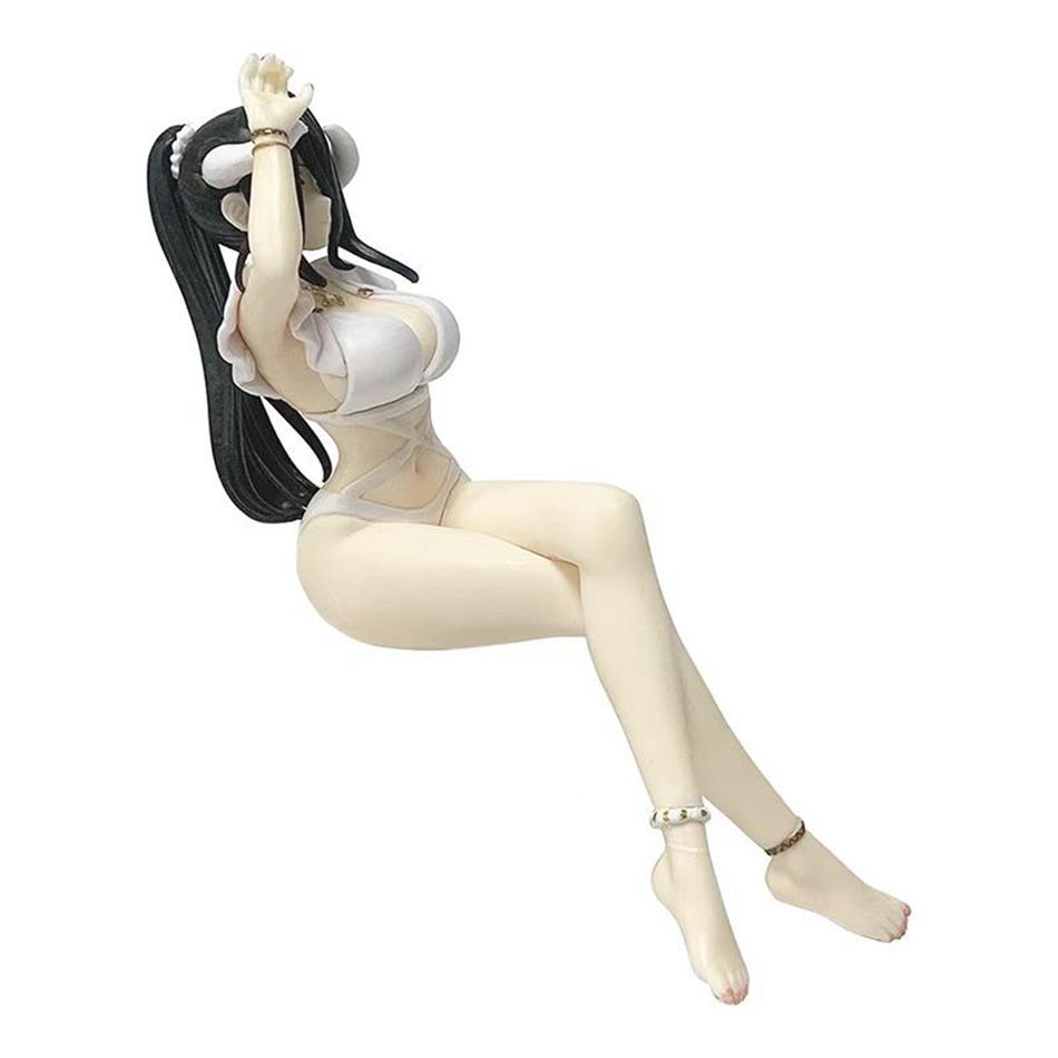 Overlord Figures Albedo Anime Figure Sexy Girl Swimsuit Sitting Figurine Model Pvc Statue Doll Collection Decoration Toys Gifts
