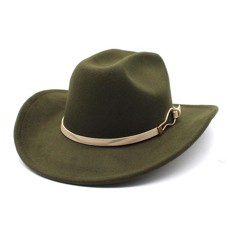 Vintage Men'S Wool Cowboy Hat Western Cowboy Hat Women'S Top Hat Jazz Hat Felt Hat