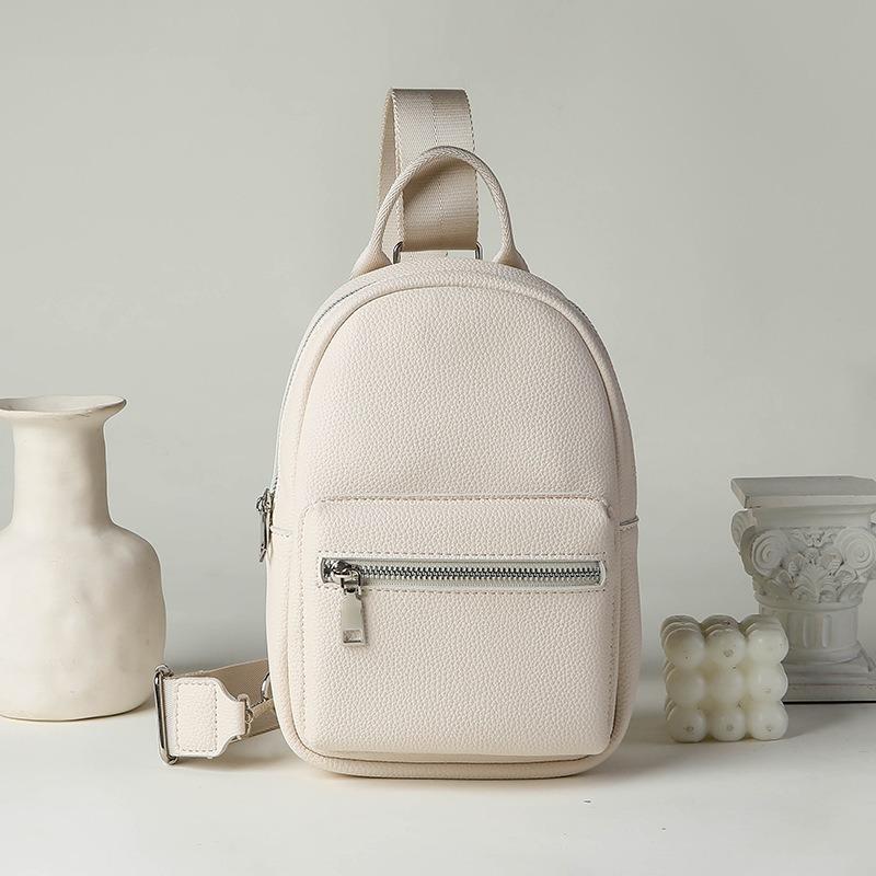 

Женская сумка на пояс через плечо с полной грудью бежевый