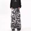 Men's Retro Hiphop Camouflage Cargo Pants: Loose, Straight-Leg, Multi-Pocket Design.