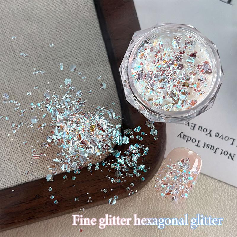 1 Box Mini Sparkling Nail Glitter Sparkling Nail Decoration Nail Salon Design Accessories Diy Nail Art Design