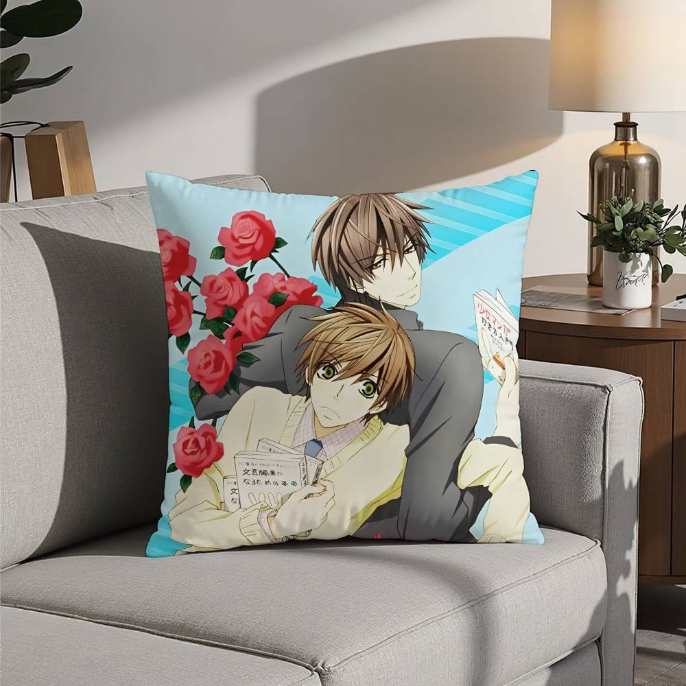 Anime S-Sekaiichi Hatsukoi Pillow Case Sofa Decorative Home Double-sided Printing Short Plush Cushion Pillow Cover Holiday Gift