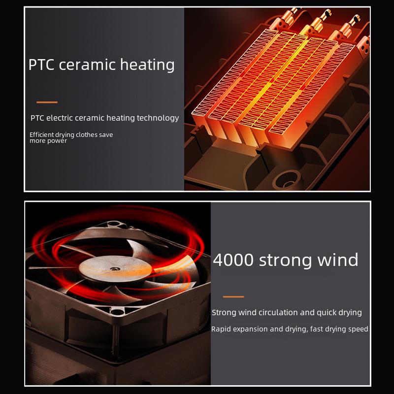 Remote-Controlled Air Dryer with Negative Ion Shield for Household Use