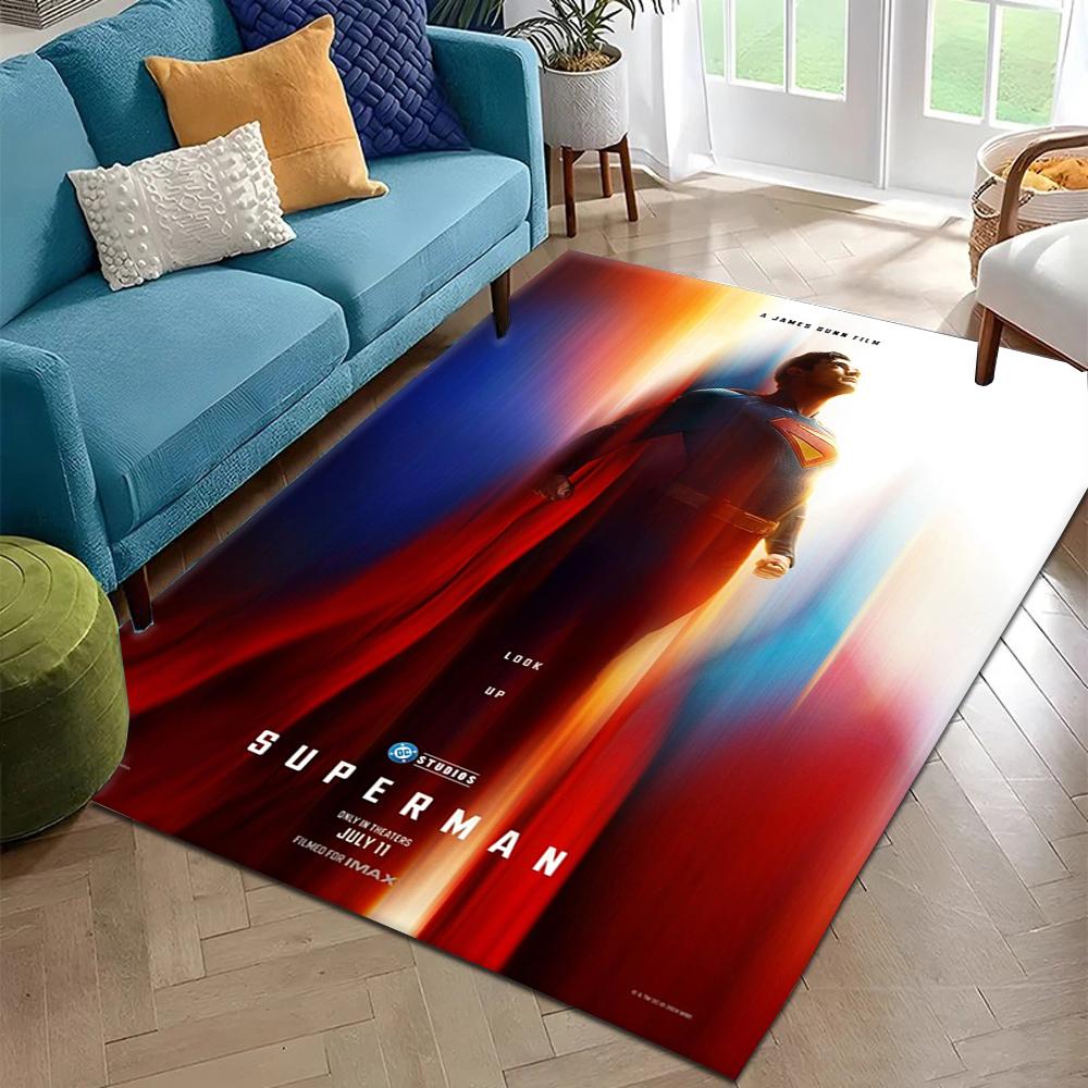 Popular Moive S-Superman Superhero Gift Carpet Rug for Bedroom Living Room Decor Sofa Home Kids Game Area Rug Non-slip Floor Mat