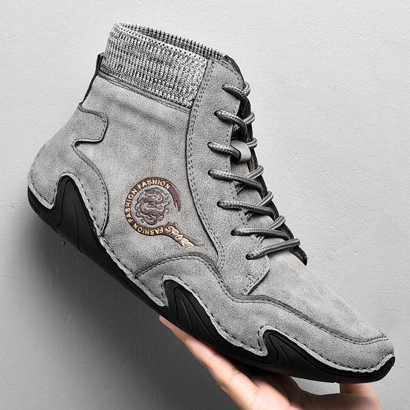 Autumn and winter 2025 new foreign trade large size men's casual high-top Martin boots cotton warm men's shoes manufacturer