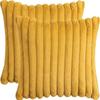 2Pcs Luxury Nordic Plush Cushion Cover Comfortable Textured Striped Throw Pillow Cover Soft Plush Pillowcase Living Room Decor