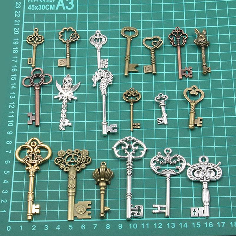 50G/Pack Key Charms Bracelets Necklace Craft Metal Pendant For Jewelry Making Diy Supplies Small Business Supplies