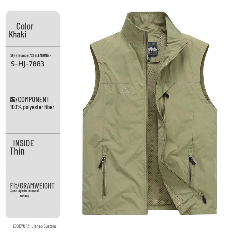 Custom Multi-Pocket Photography Vest - Unisex Workwear Jacket