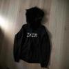 Clean Fit Hooded Zip-Up Sweatshirt With Letter Print Loose Streetwear Pullover Women Fall Season