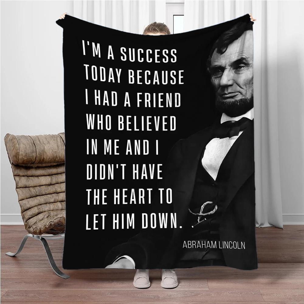 1pc Inspirational Success Lion Classic Blanket Fluffy Children and Adults Sofa Plush Bedspread Throw Lunch Blanket for Sofa Bed