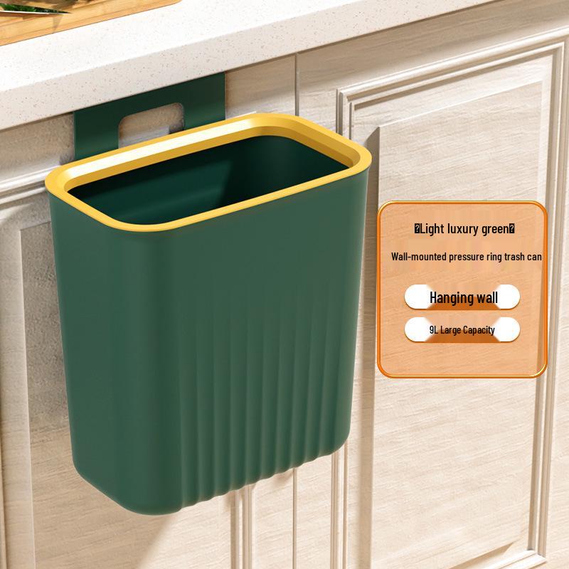 2024 Large Capacity Wall-Mounted Bathroom Trash Can with Flip and Sliding Lid