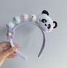 Adorable 2026 Panda Hair Accessory: Cute Round Headband & Funny Clip for Girly Wash Face Routine
