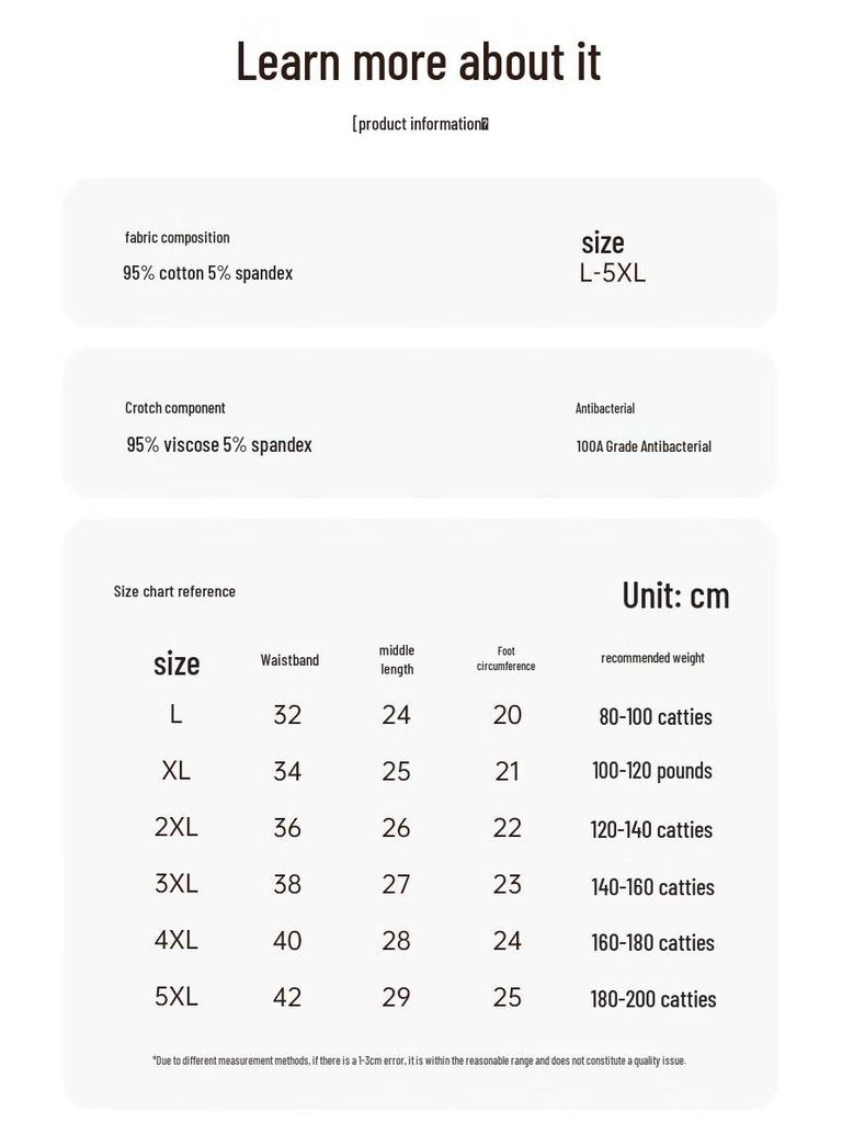 Mengtejiao Men's Antibacterial Cotton Boxer Briefs