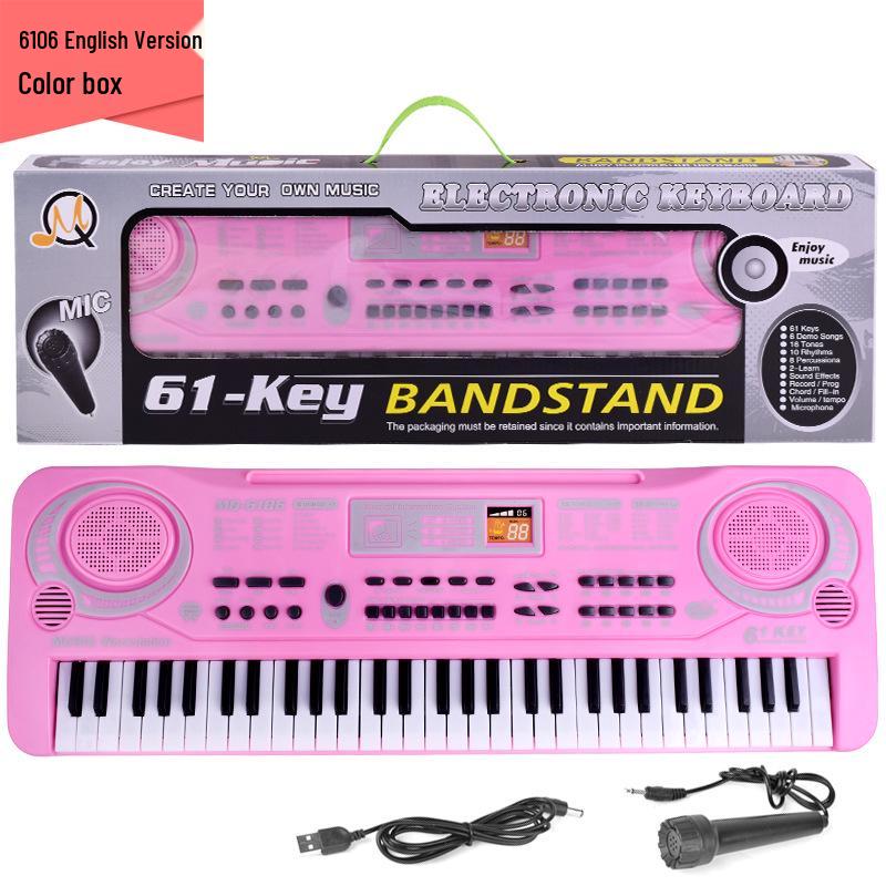 Multifunctional 61-Key Electronic Keyboard for Kids - Beginner Music Toy & Early Education Piano
