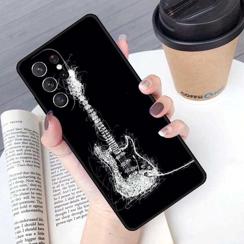 Rock Music Instrument Guitar phone case Cover For Samsung Galaxy S24 S25 Ultra S21 S22 Ultra S10E Note 10 Plus Note 20 FE S23