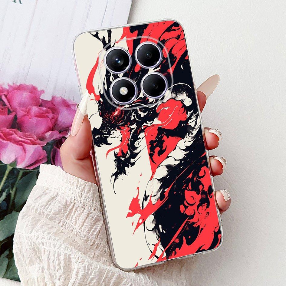 For Xiaomi Redmi Note 14 Pro Plus Case Cute Strawberry Love Heart Soft Silicone Clear Cover For Redmi Note 14 Pro 5G Global Etui