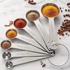 6pcs/set Stainless Steel Measuring Spoons Set Measuring Spoons for Baking Sugar Coffee Measure Scoop Kitchen Meters Kit LS006