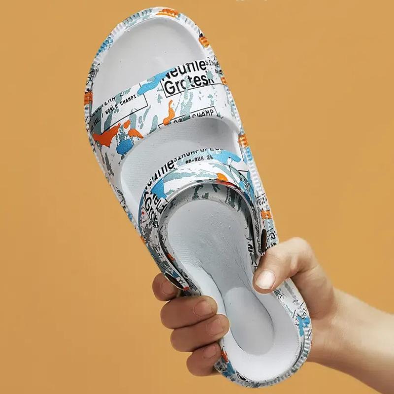 Printing Soft Vacation Travel Beach Sandals 2025 Summer New Men's Garden Shoes Fashion Outdoor Slippers Lightweight Comfortable