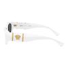 Versace Logo Acetate Irregular Shape Sunglasses Women Sunglasses White VE4454