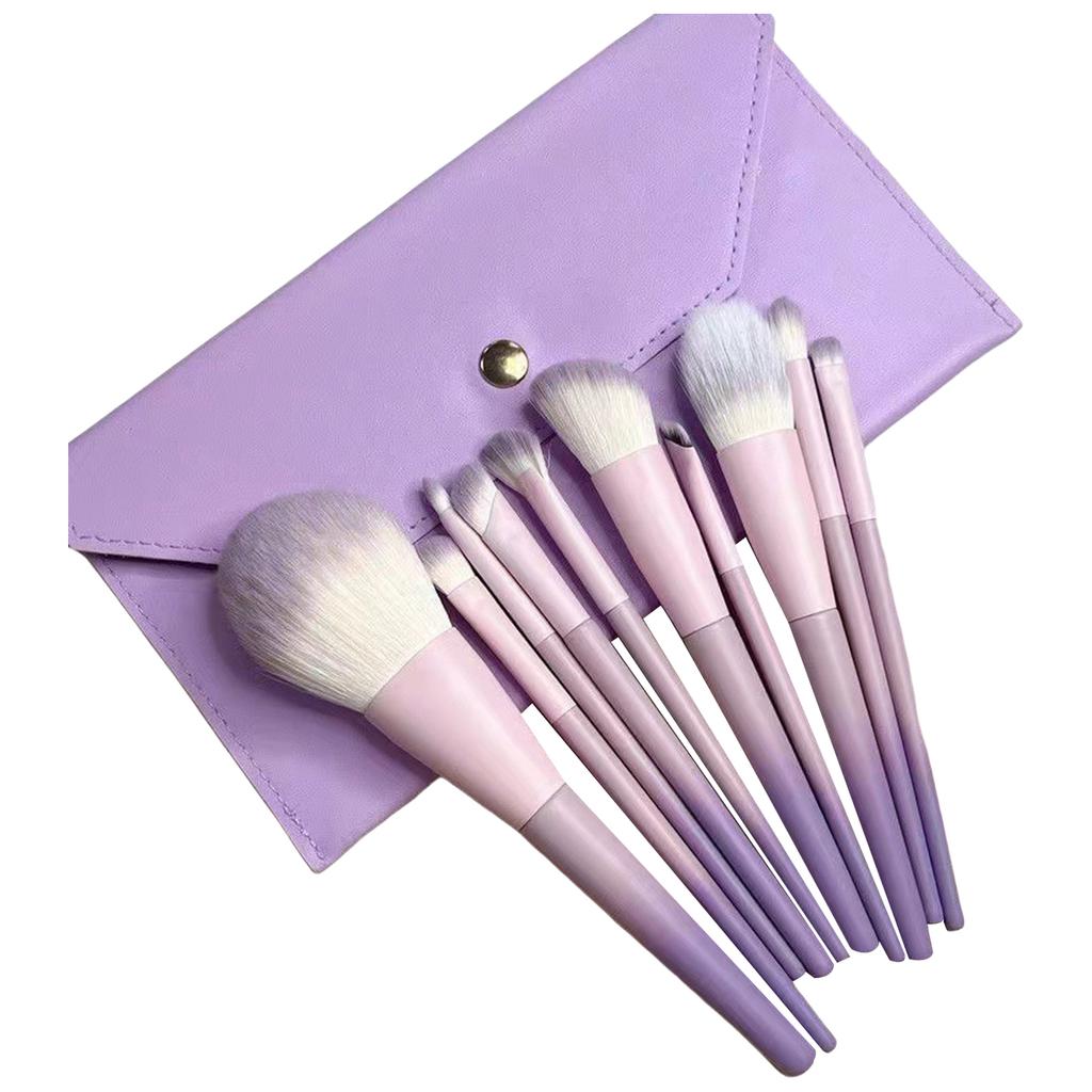 Professional Makeup Brush Kit – 10 Pieces with Collecting Bag – Synthetic Bristle, Gradient Design – Ideal for Foundation, Powder, Eyeshadow, Eyeliner