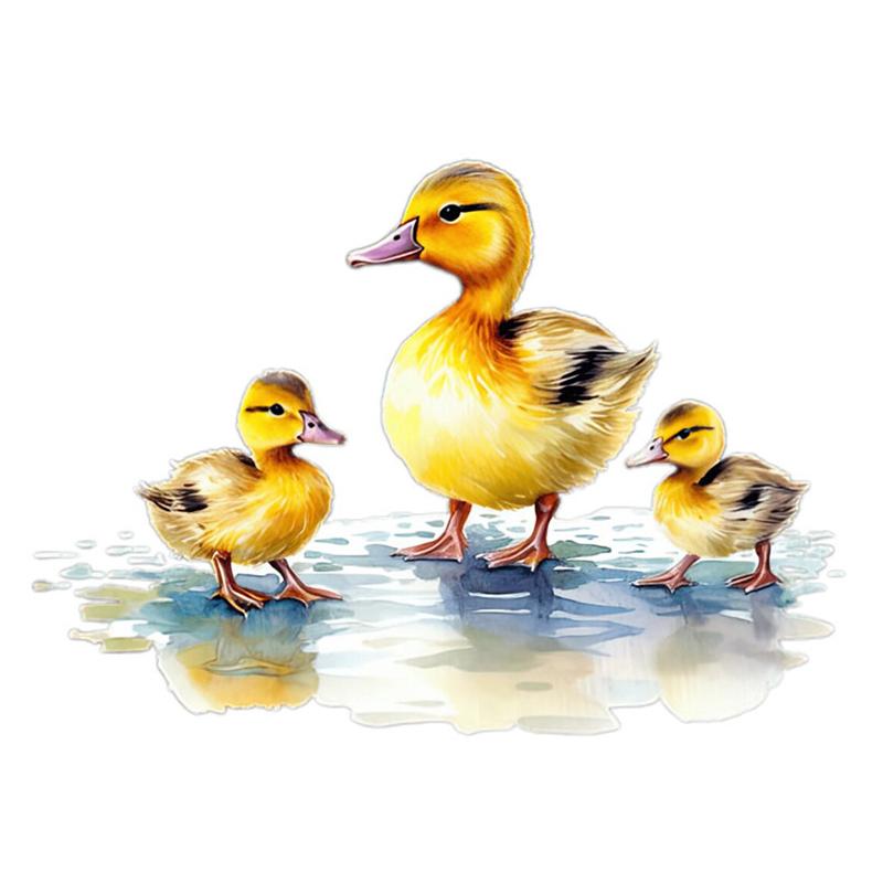 

T780 #Милые Утята Наклейка на стену Детская комната Фон Домашнее украшение Фреска Гостиная Обои Забавная наклейка G-30x21.3cm-PET