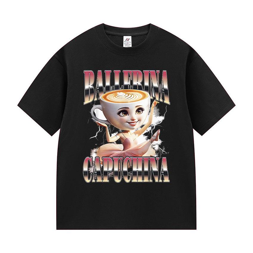 Italian Brainrot Ballerina Capuchina Funny Meme T-Shirt Men Women Fashion Harajuku T-Shirts Summer Hot Sale 100_ Cotton T Shirts