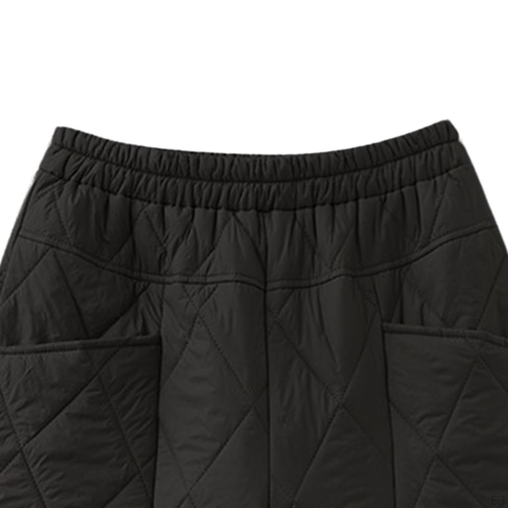 Winter Warm Compression Snow Pants High Waist Elastic Comfortable for Outdoor Workout Cycling