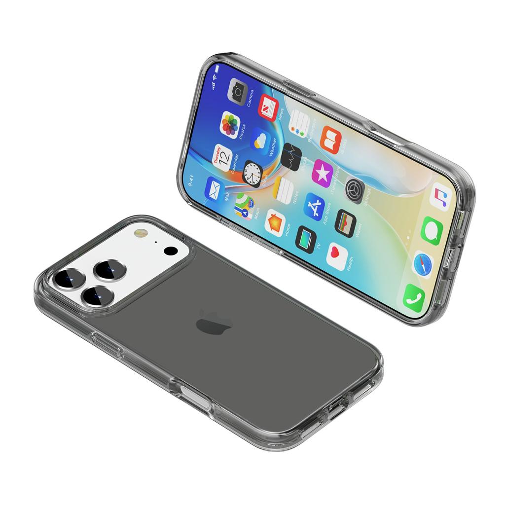 For iPhone 17 Pro Case PC+TPU Shockproof Clear Phone Cover