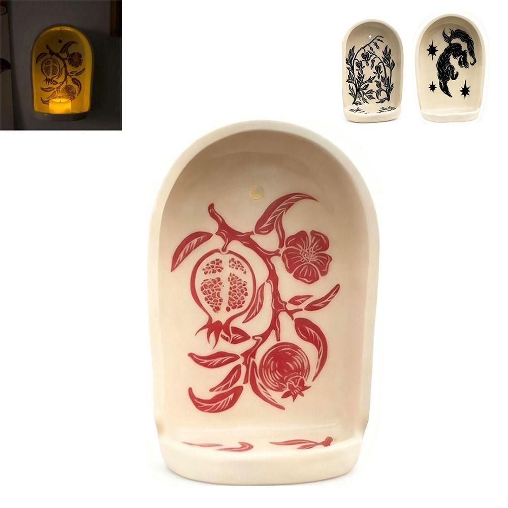 Decorative Design Sacred Wall Niche Wall Art Sacred Collection Decorative Wall Niche Jewelry Trays Plant Pattern Niche