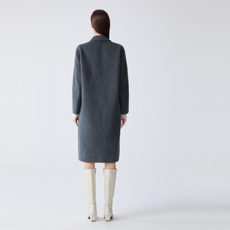 ELLASSAY Women's Elegant Lapel Long Wool Coat