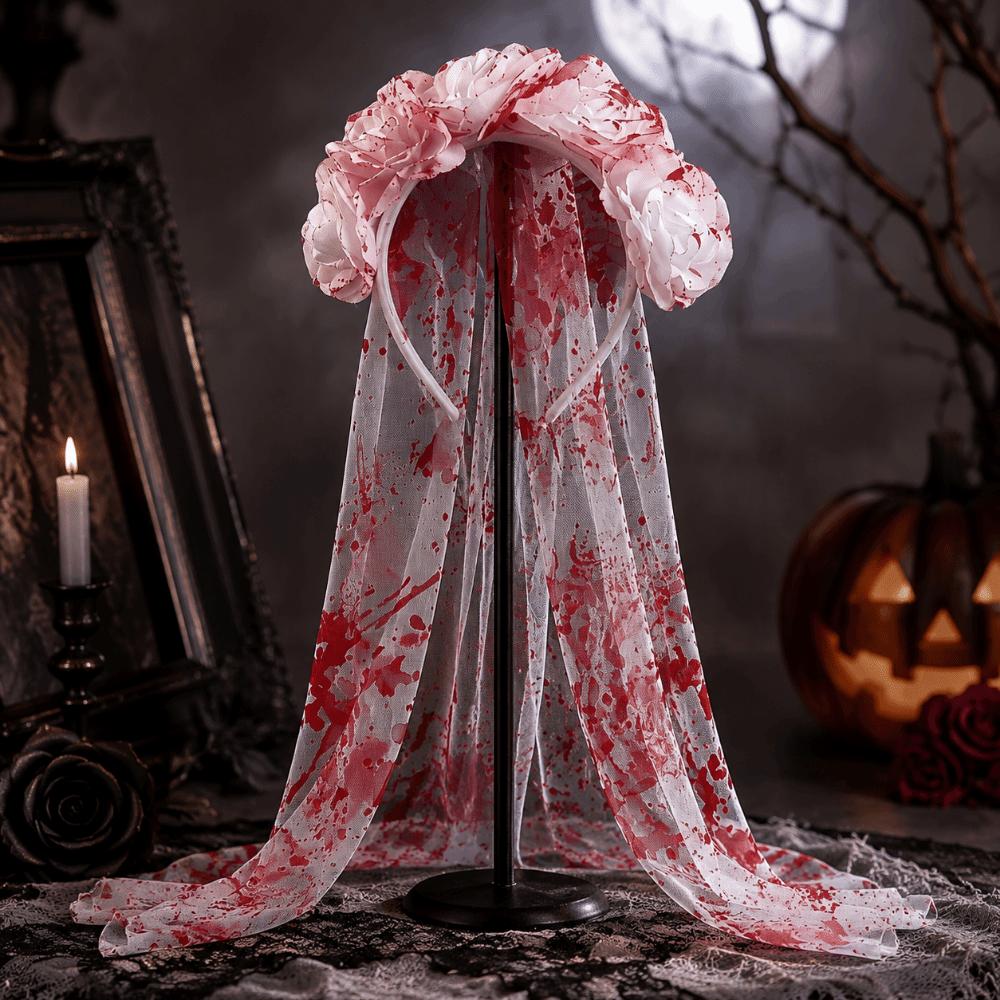 Vintage Rose Flowers Headdress Gothic Style Cosplay Headdress  Halloween Party