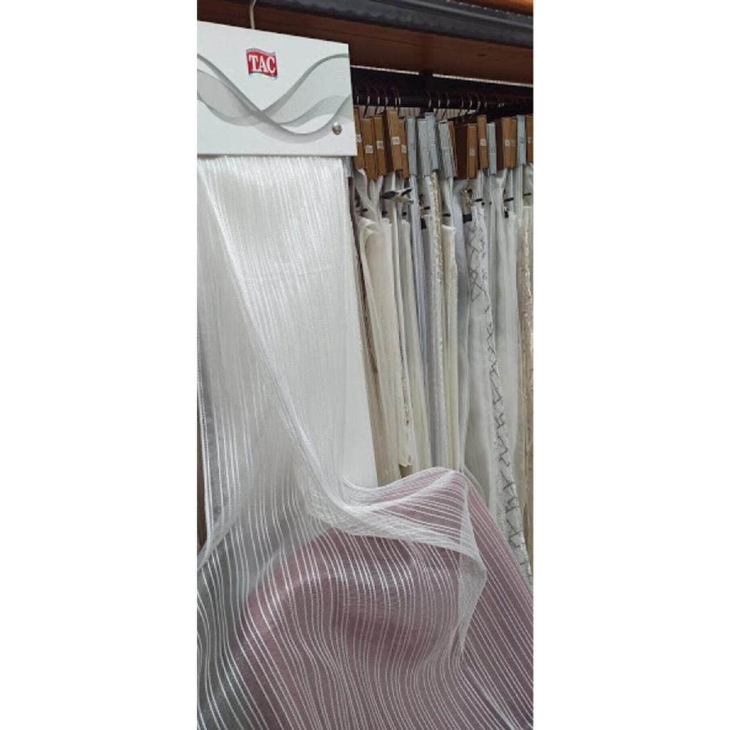 Striped Tulle Curtain 1/3 Frequent Pile