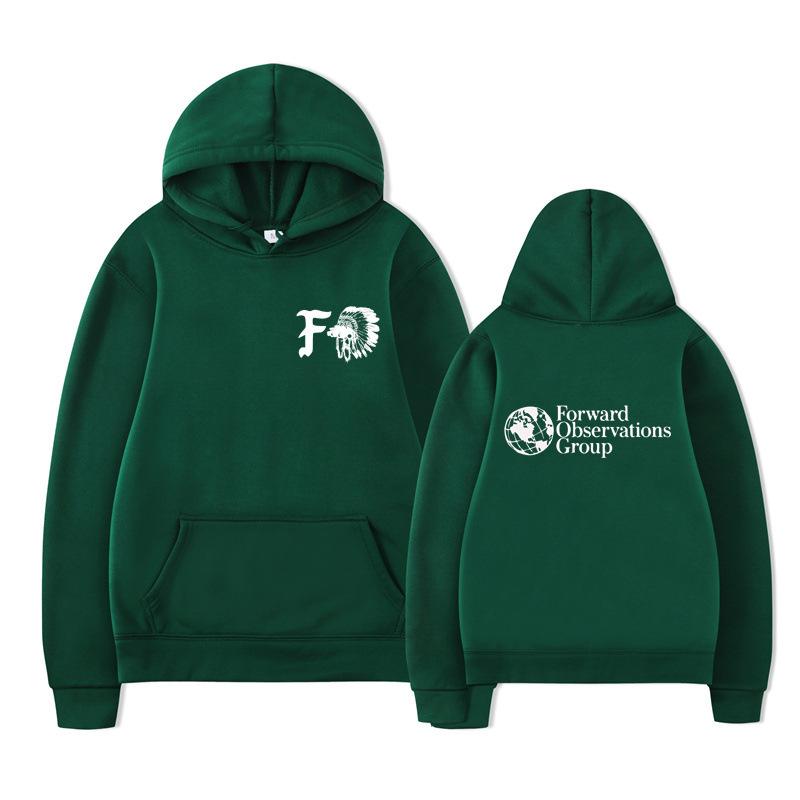 Gbrs Forward Observations Group Hoodie Punk Skeleton Autumn Winter Fleece Streetwear Tops