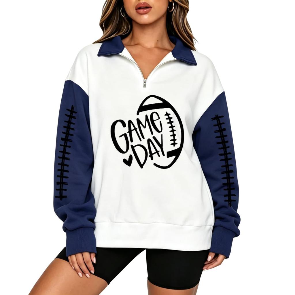 Women's Fashion Casual Printed Zip-Up Sweatshirt with Stand Collar and Long Sleeve